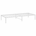 Estructura de Cama Individual de Metal Blanco 80x200 cm para Dormitorio