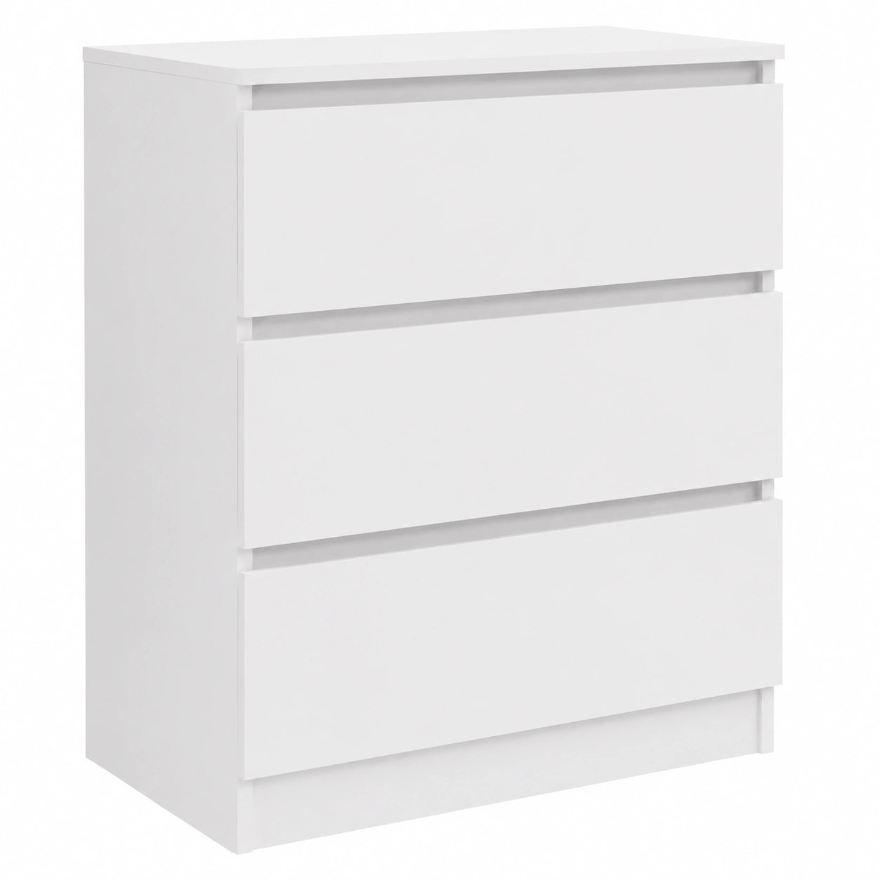 Aparador Blanco de Madera con 3 Cajones para Salón, 60x35x76 cm
