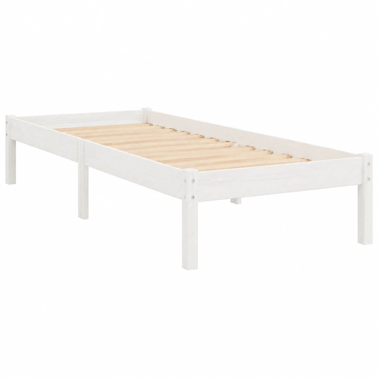 Cama Individual de Madera de Pino 75x190 cm para Dormitorio