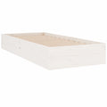 Cama Individual de Madera Maciza Blanca 75x190 cm para Dormitorio
