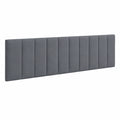 Cabecero de Cama Colgante de Terciopelo Gris Oscuro 200 cm con Diseño Acolchado