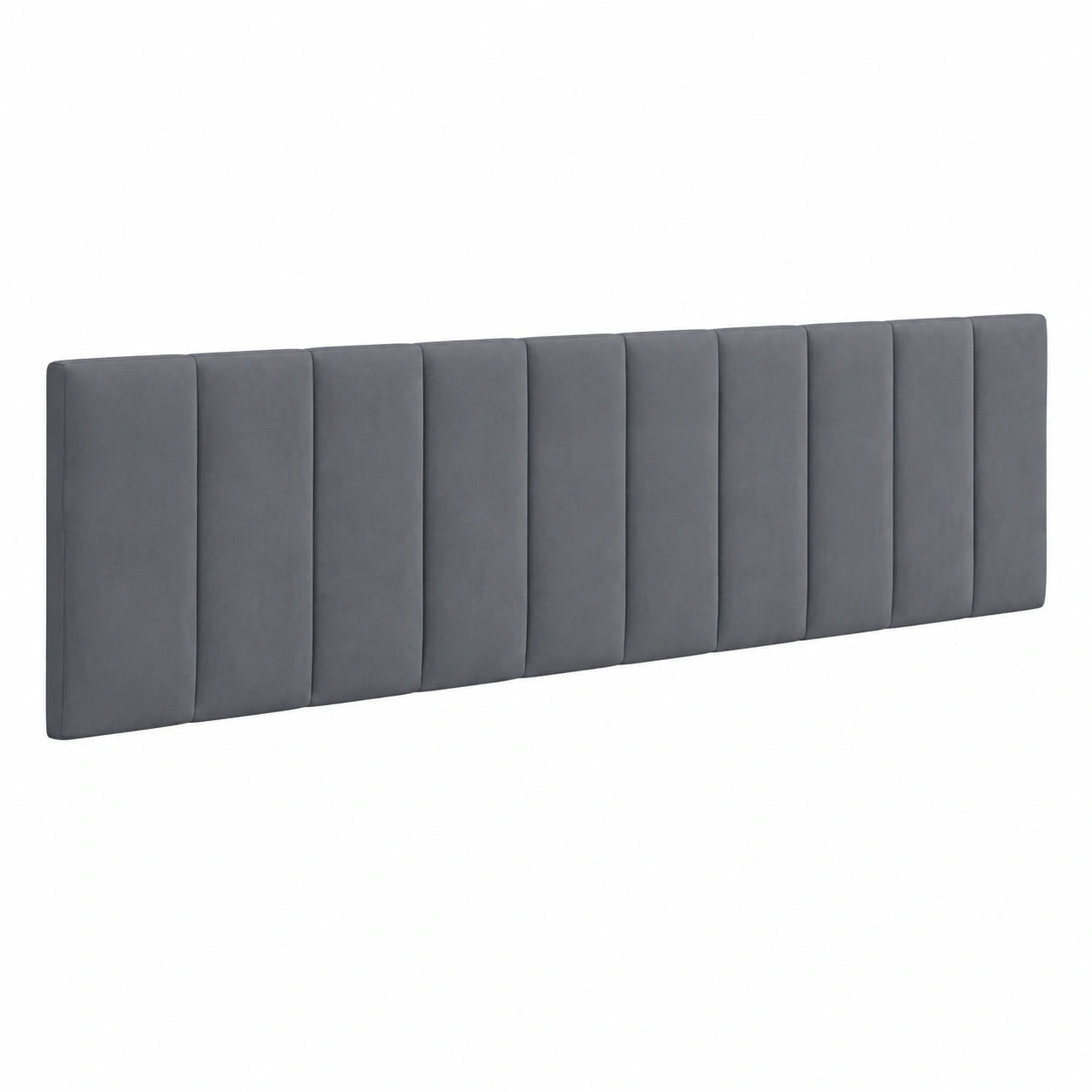 Cabecero de Cama Colgante de Terciopelo Gris Oscuro 200 cm con Diseño Acolchado