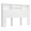 Cabecero de Almacenamiento Blanco para Dormitorio 160x19x103,5 cm