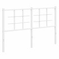 Cabecero Decorativo de Metal Blanco para Cama 135 cm