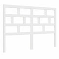 Cabezal de Cama de Pino Macizo Blanco 156x4x100 cm para Dormitorio