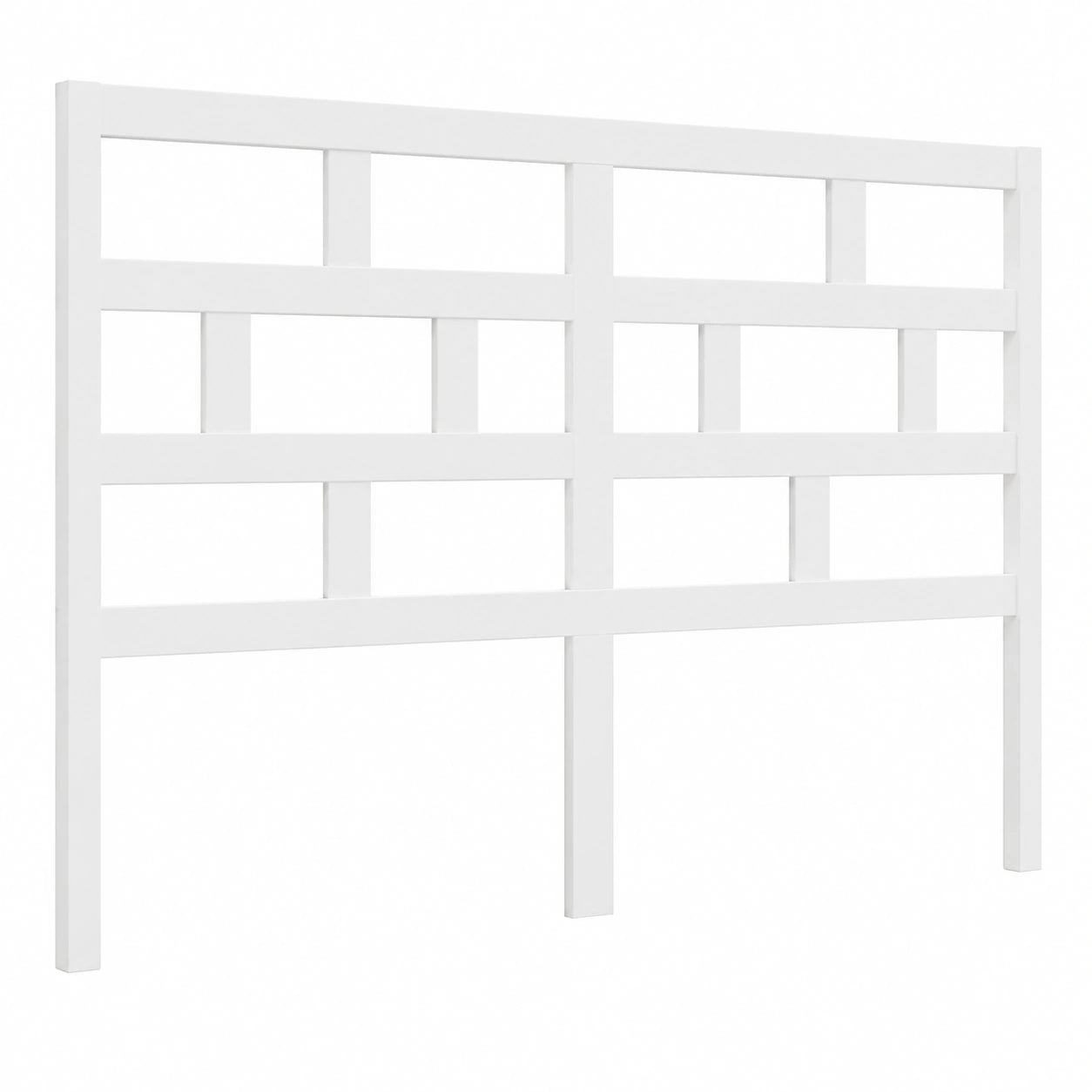 Cabezal de Cama de Pino Macizo Blanco 156x4x100 cm para Dormitorio
