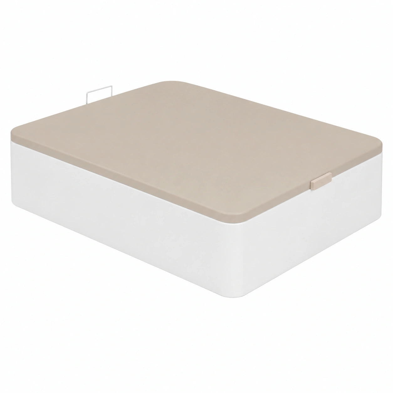 Canapé de Almacenamiento 90x190 cm Blanco con Tirador - Altura 35.1 cm