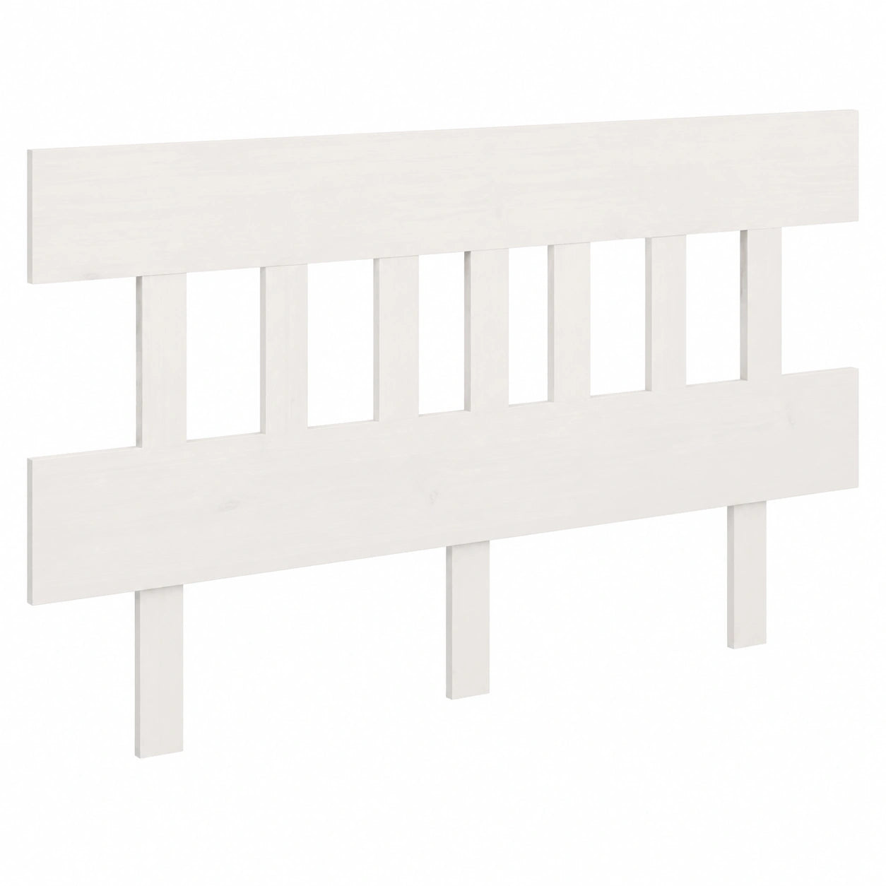 Cabecero de Cama de Madera de Pino Maciza Blanca 203,5x3x81 cm para Dormitorio
