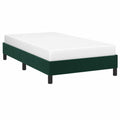 Cama Individual de Terciopelo Verde con Somier 90x200 cm