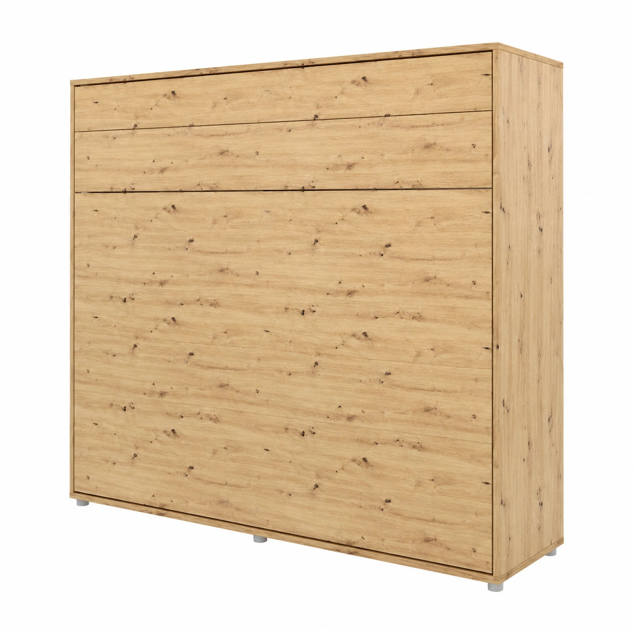 Cama Plegable Horizontal de Roble 160x200 cm con Armario Integrado - Modelo BC14 de Homlando Lenart