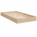 Cama Individual de Roble Sonoma 100x200 cm Madera de Ingeniería