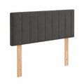 Cabecero Tapizado con Luces LED para Cama Individual, Terciopelo Gris Oscuro