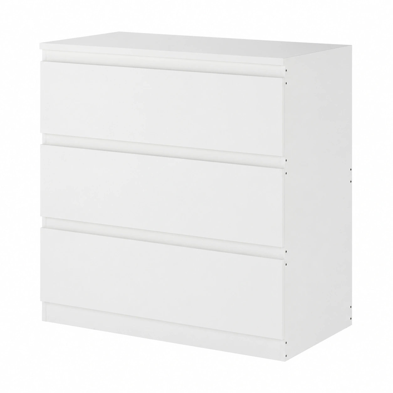 Cajonera Blanca de 3 Cajones para Dormitorio, Salón u Oficina, 70x40x75 cm