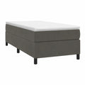 Cama Tapizada en Terciopelo Gris Oscuro 90x190 cm para Dormitorio