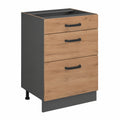 Vicco Mueble de Cocina Modular de 60 cm, Roble Dorado con Cajones