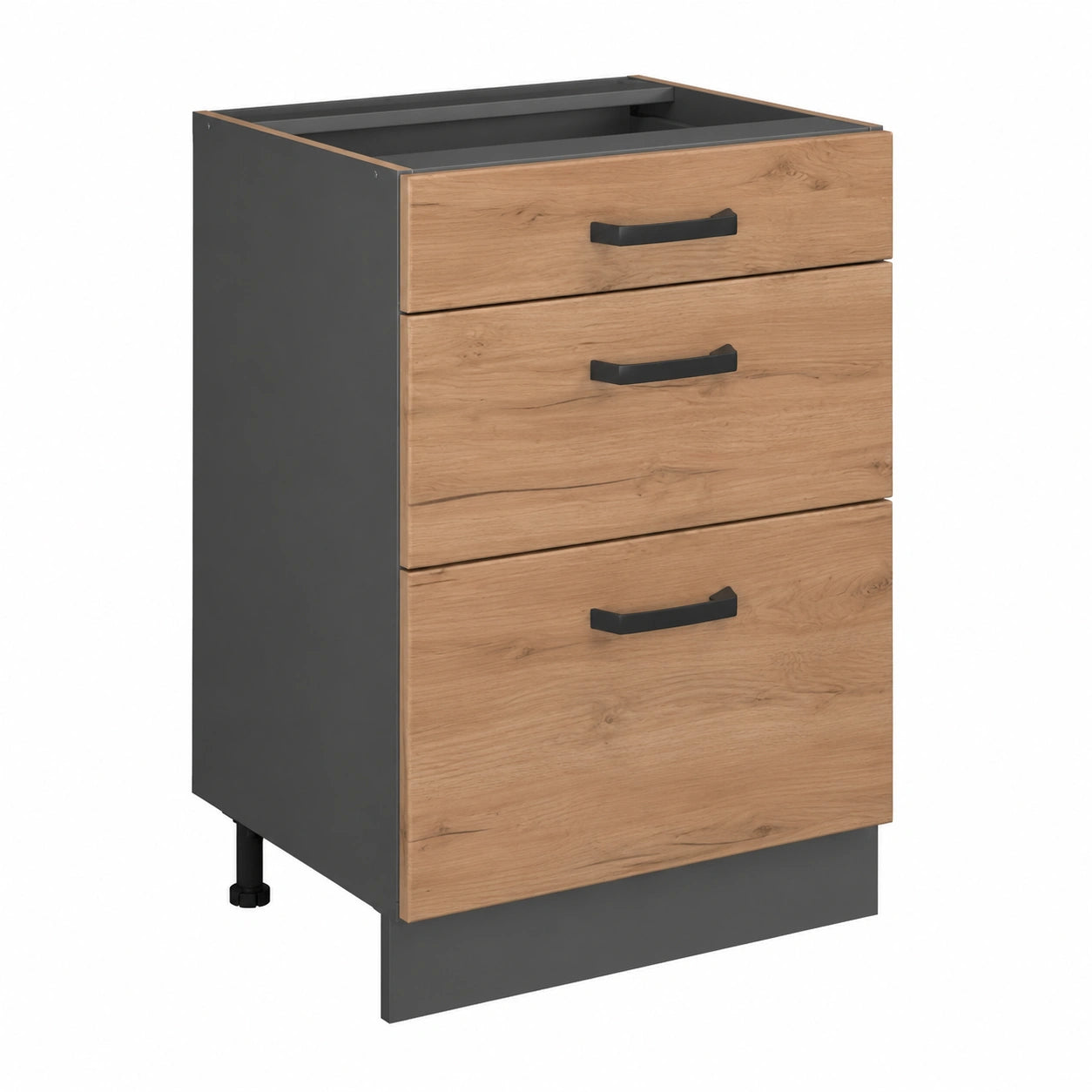Vicco Mueble de Cocina Modular de 60 cm, Roble Dorado con Cajones