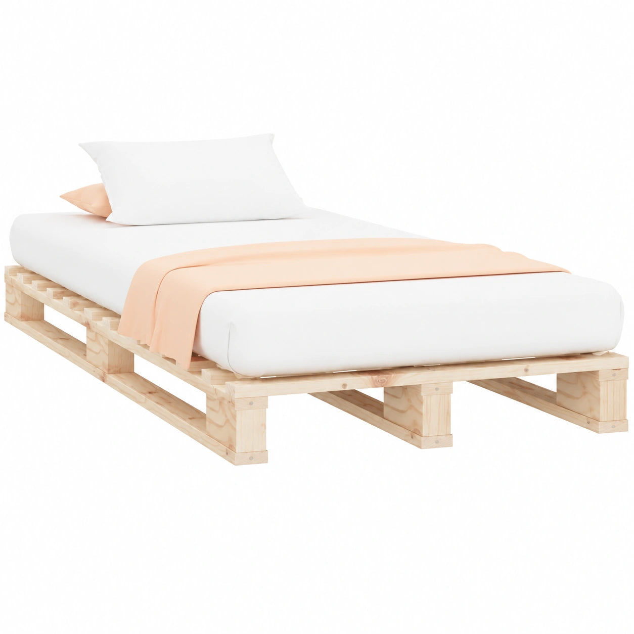 Cama de Palets de Madera de Pino 90x190 cm para Dormitorio