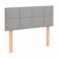 Cabezal Tapizado con Iluminación LED para Cama Individual Tela Gris Claro 90x5x78/88 cm