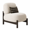 Sofá Individual Estilo Nórdico Crema para Sala de Estar, Sillón Compacto Multifuncional
