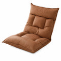 Sofá Cama Plegable de Suelo Individual Marrón de 20 Pulgadas para Sala de Estar