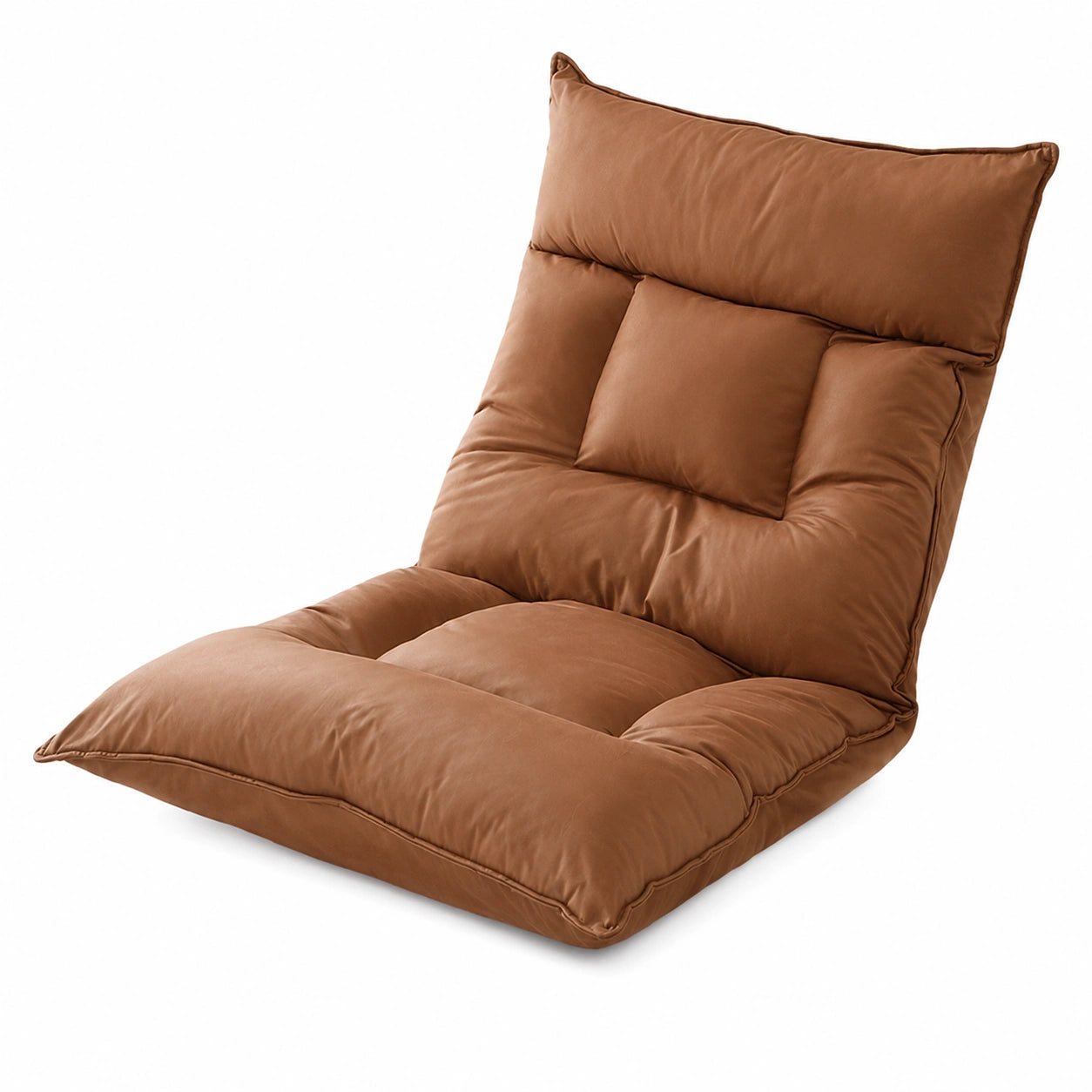 Sofá Cama Plegable de Suelo Individual Marrón de 20 Pulgadas para Sala de Estar