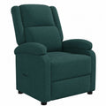 Sillón Reclinable de Tela Verde Oscuro para Sala y Oficina