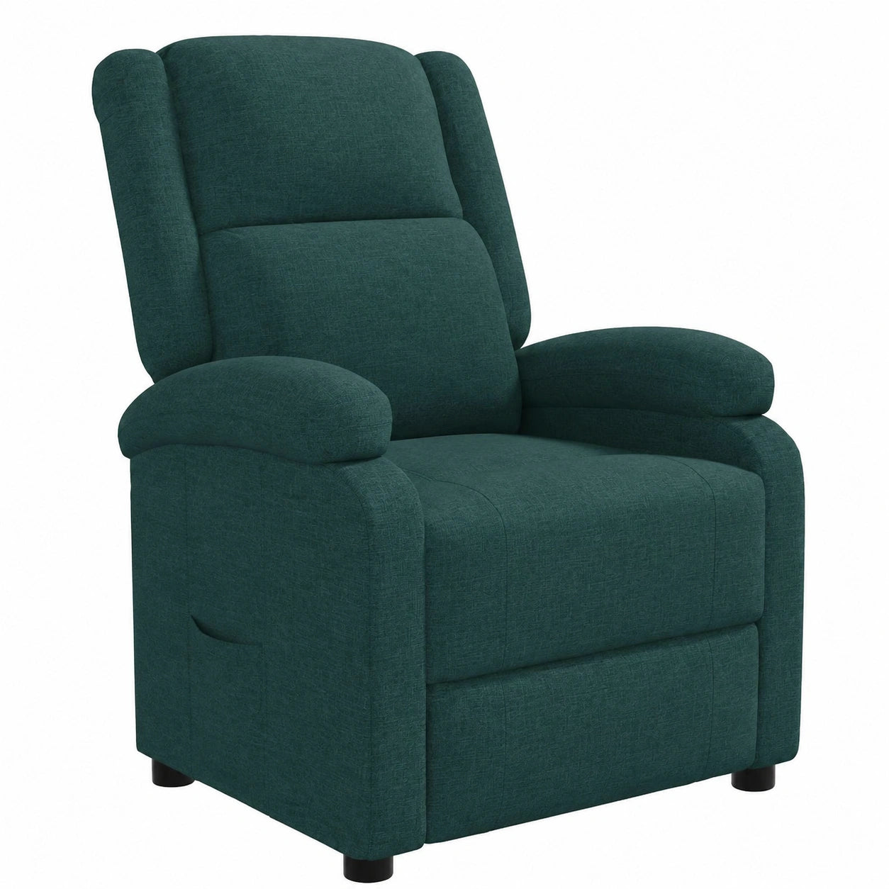 Sillón Reclinable de Tela Verde Oscuro para Sala y Oficina