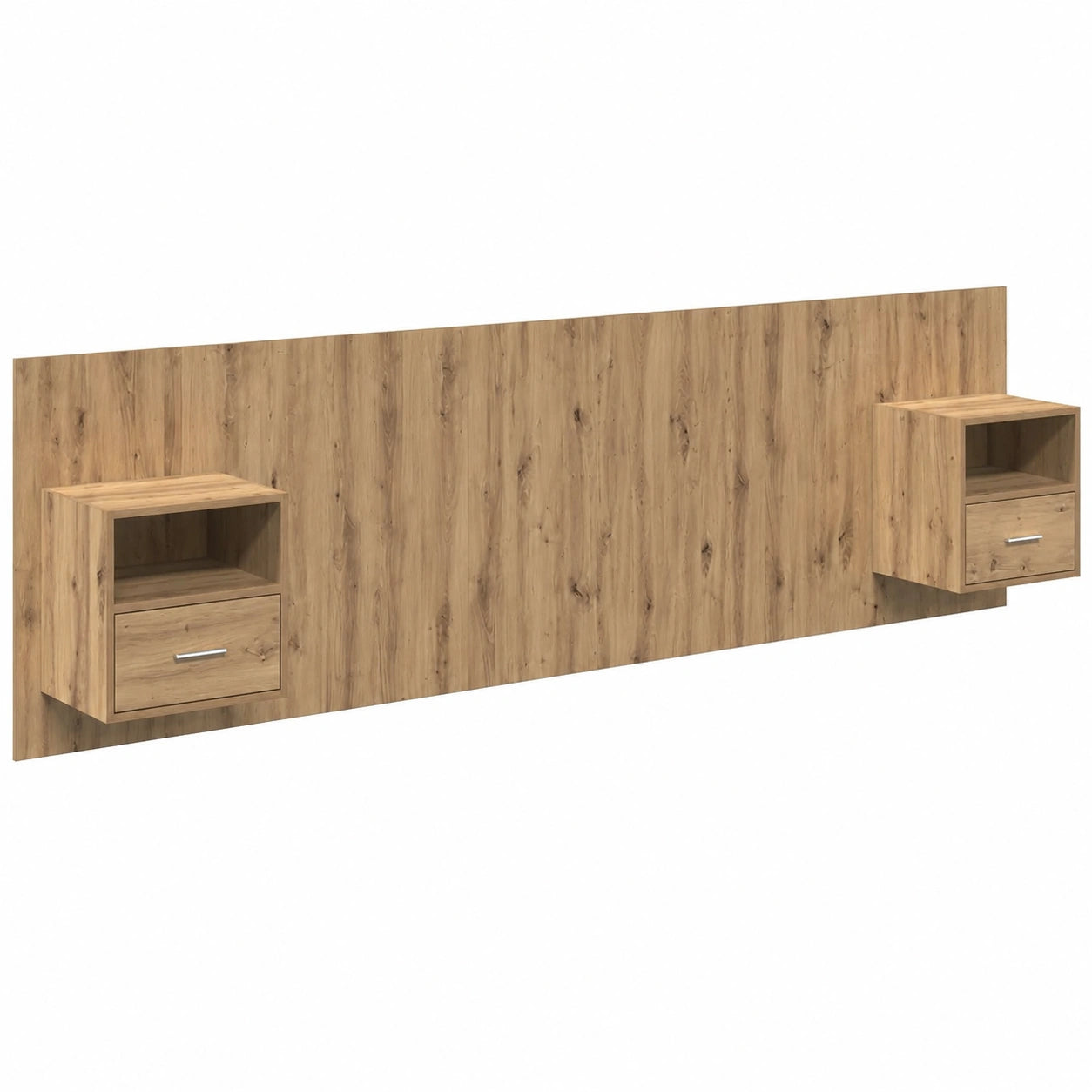 Conjunto de Cabecero y Almacenamiento Madera Ingenieril Roble Moderno